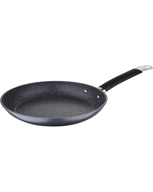Black Masterpro BGMP-3281-BK 24cm hard-anodized aluminum frying pan for cooking and kitchen use.