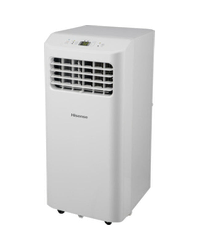 Hisense VAPC09 portable air conditioner showing a compact unit with control panel and vents for efficient cooling.