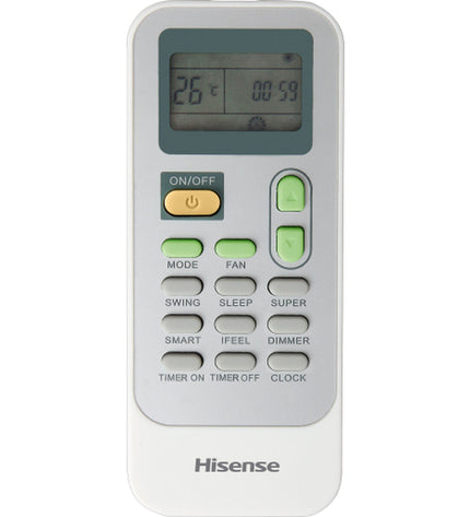 Hisense VAPC09 portable air conditioner shown with vents and control panel in a home setting