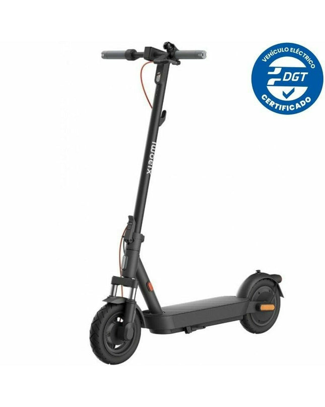 Black Xiaomi electric scooter for urban mobility, suitable for sport and outdoor use, with handlebar and deck visible.