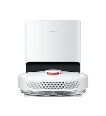 Xiaomi X10 robot stofzuiger cleaning hardwood floor, with sleek design and dual spinning brushes for efficient cleaning