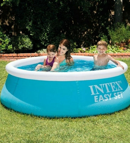 Intex Easy Set inflatable pool with 183x51 cm size, blue above-ground pool for kids and outdoor fun