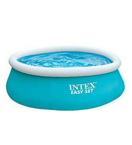 Intex Easy Set inflatable pool, 183x51 cm, filled with water, suitable for outdoor play and cooling in summer.