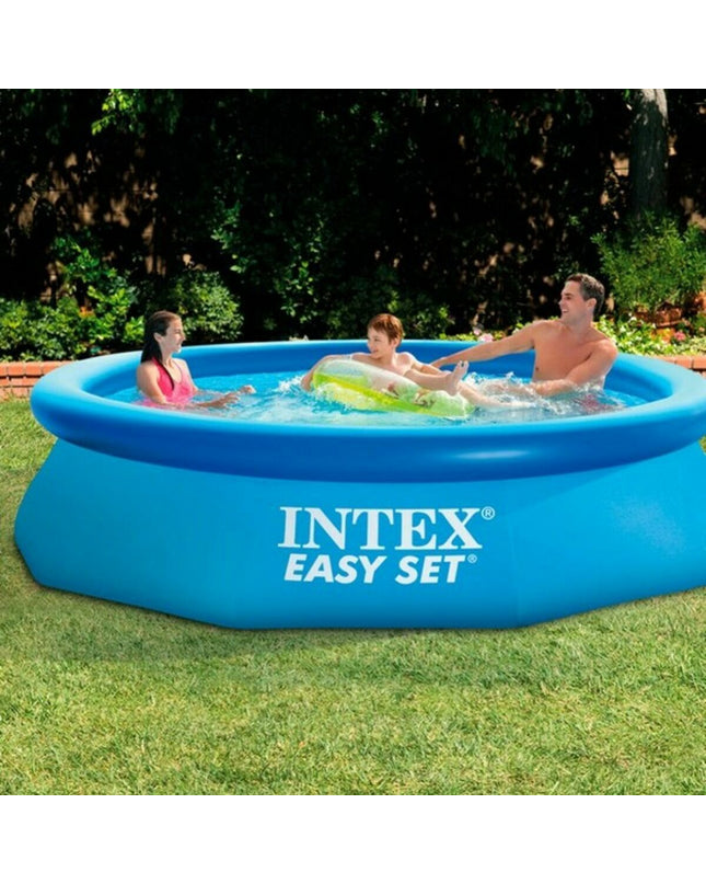 Intex Easy Set inflatable round swimming pool with 3853L capacity, 305x76cm, suitable for outdoor fun and relaxation.