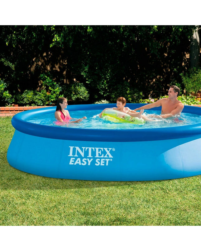 Inflatable Intex Easy Set round swimming pool with 7290L capacity, 396x84cm size, suitable for outdoor fun and relaxation.