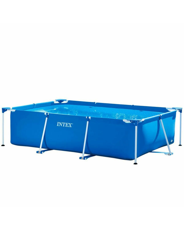 Intex 28272NP removable garden swimming pool, 200x75x300 cm with 3834L capacity, shown outdoors with water and pool lining