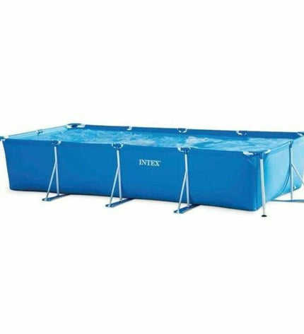 Intex removable pool with 450x84x220 cm size, suitable for garden use, featuring blue sides and sturdy frame.