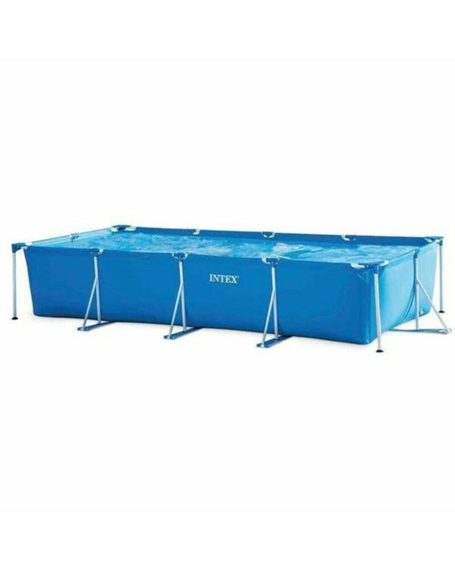 Intex removable pool with 450x84x220 cm size, suitable for garden use, featuring blue sides and sturdy frame.