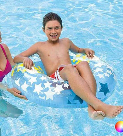 Intex 59256 inflatable swimming ring with 91 cm diameter, suitable for pool fun and outdoor water activities.