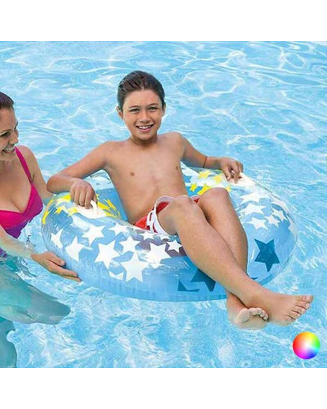 Intex 59256 inflatable swimming ring with 91 cm diameter, suitable for pool fun and outdoor water activities.