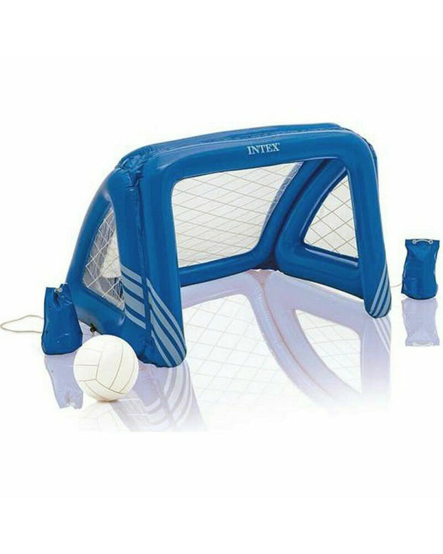 Inflatable basketball goal by Intex for outdoor play, measuring 140 x 89 x 81 cm, designed for fun and sports activities.