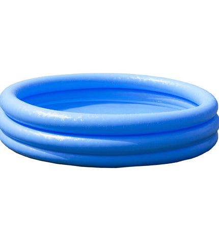 Colorful Intex inflatable children's pool with multicolored design, measuring 114 x 25 cm, suitable for outdoor use.
