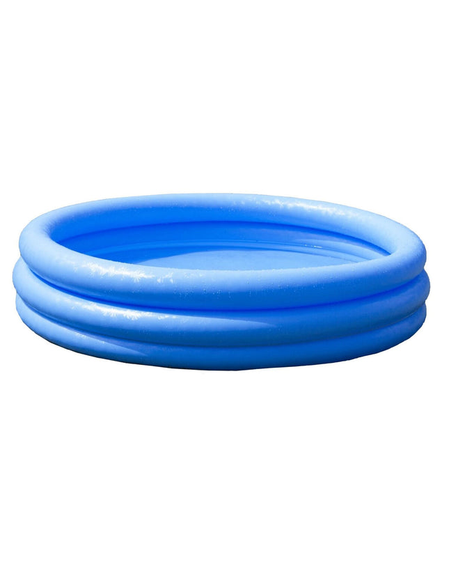 Colorful Intex inflatable children's pool with multicolored design, measuring 114 x 25 cm, suitable for outdoor use.