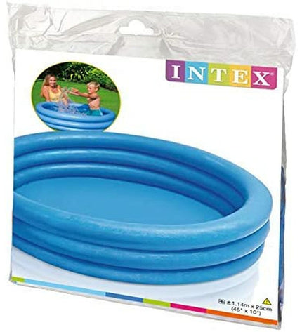 Inflatable children's pool by Intex with multicolour design, measuring 114 x 25 cm, suitable for garden use.