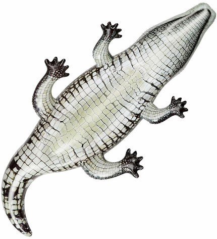 Inflatable crocodile pool toy from Intex, perfect for outdoor play and water fun for kids.