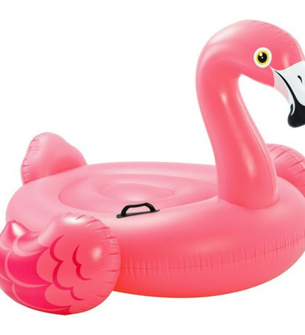 Intex flamingo inflatable pool toy, bright pink flamingo figure measuring 142 x 137 x 97 cm for outdoor play and swimming.