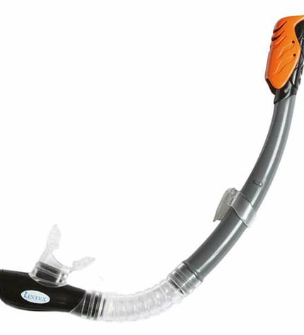 Intex Hyper-Flow snorkel tube for watersports, showing the bright yellow and black snorkel with mouthpiece and tube design.