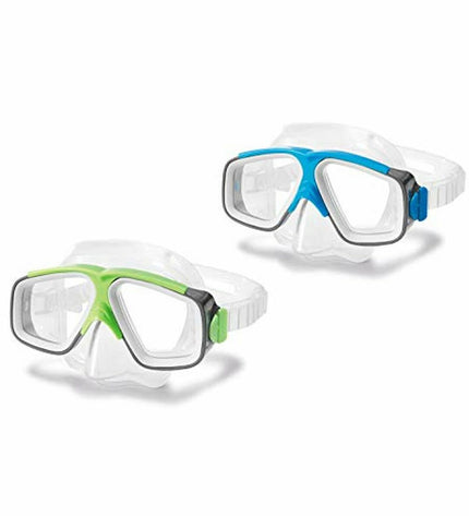 Intex 55975 sport and outdoor diving goggles with clear lenses and adjustable straps for watersports.
