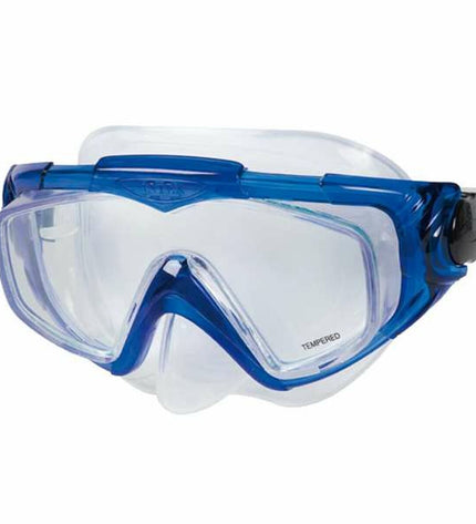 Intex Naruto Shuriken HS Fam 2.0 blue diving goggles for watersports and outdoor swimming, featuring a sporty design.