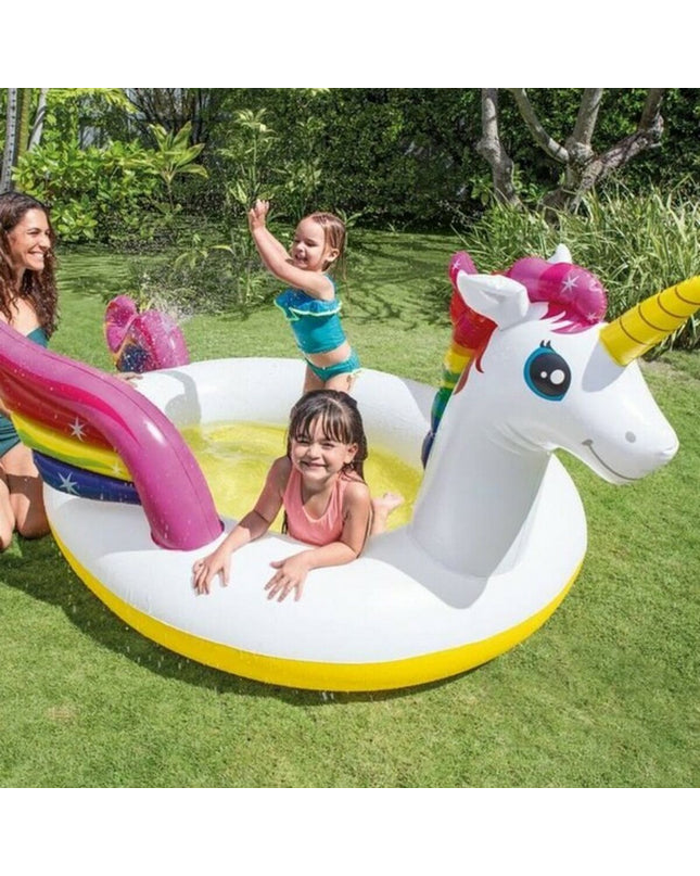 Intex inflatable swimming pool 272 x 193 x 104 cm, ideal for outdoor fun and water play.