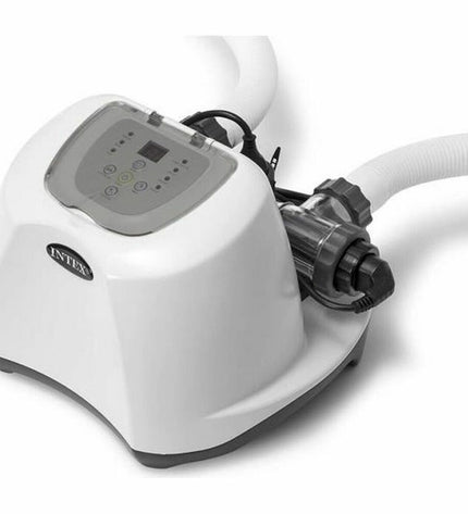 Intex zoutchloreringssysteem voor tuinzwembaden en jacuzzi's, inclusief leidingen en controleapparaat, voor schoon water.