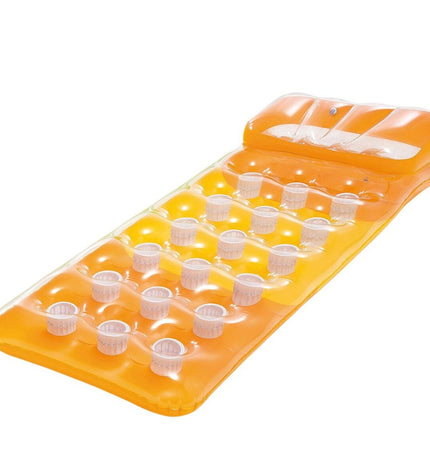 Inflatable Intex 58890EU air mattress for outdoor play and sports, featuring a colorful 18-glass design in vibrant colors.
