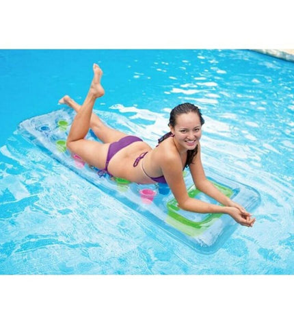 Inflatable mattress Intex 59894EU, 188 x 71 cm, suitable for outdoor activities and relaxation, featuring vibrant colors and sturdy design.