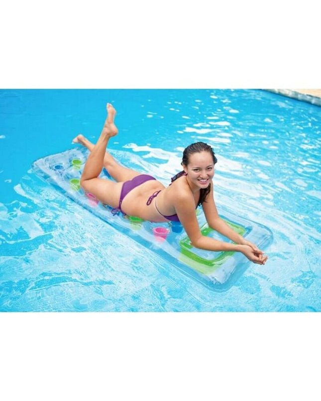 Inflatable mattress Intex 59894EU, 188 x 71 cm, suitable for outdoor activities and relaxation, featuring vibrant colors and sturdy design.