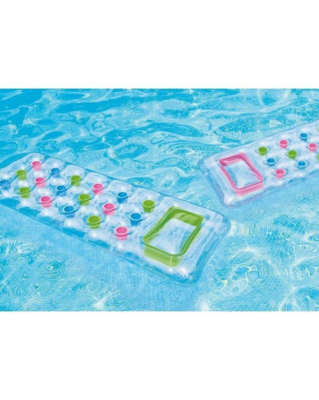 Inflatable mattress Intex 59894EU in blue, measuring 188 x 71 cm, suitable for outdoor play and relaxation.