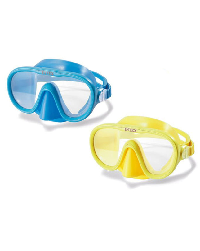 Intex Duikbril watersport diving mask with adjustable strap, clear lens, and sturdy frame for outdoor water activities.