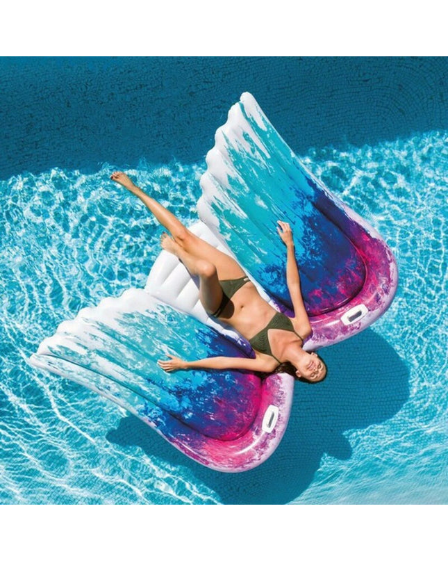 Inflatable mattress Intex 58786EU, 251 x 160 cm, suitable for outdoor use, in vibrant blue with a smooth surface.