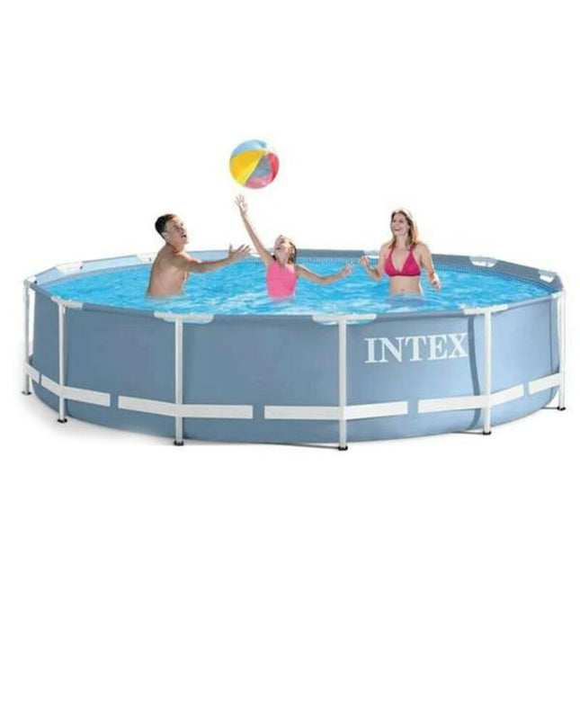 Intex 26710NP removable swimming pool with 366x76 cm size, outdoor garden pool, easy to assemble and maintain.
