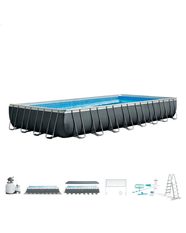 Intex removable swimming pool with dimensions 975 x 132 x 488 cm, suitable for garden and outdoor use.