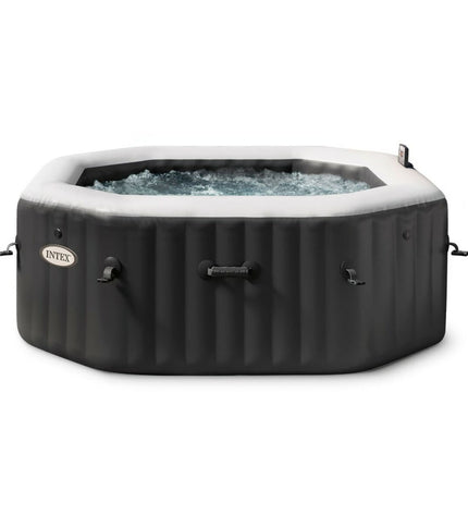 Inflatable Intex pool measuring 201 x 71 x 201 cm with 795 liters capacity, suitable for garden swimming and outdoor relaxation.