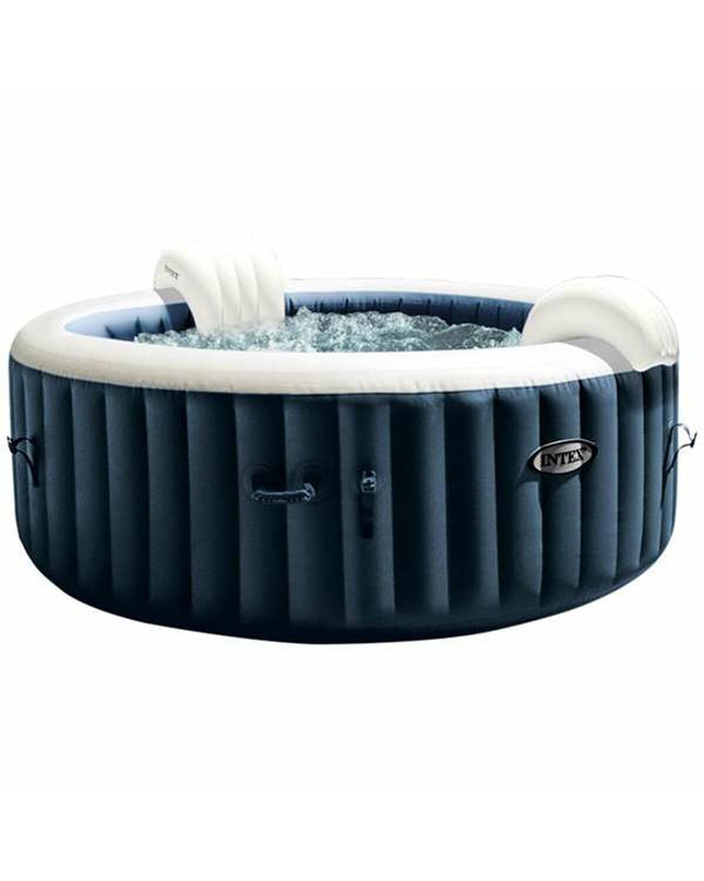Intex Puresoa Burbujas Plus inflatable spa with bubbles and controls, designed for garden, pool, and jacuzzi relaxation.