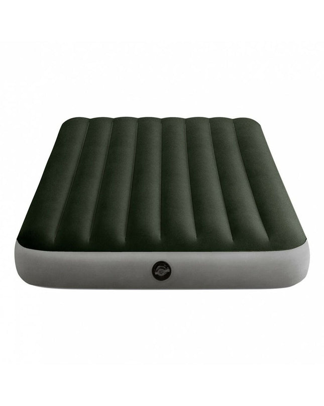 Intex luchtmatras voor kamperen en outdoor, 137 x 25 x 191 cm, blauw, lightweight air mattress for camping and outdoor activities.