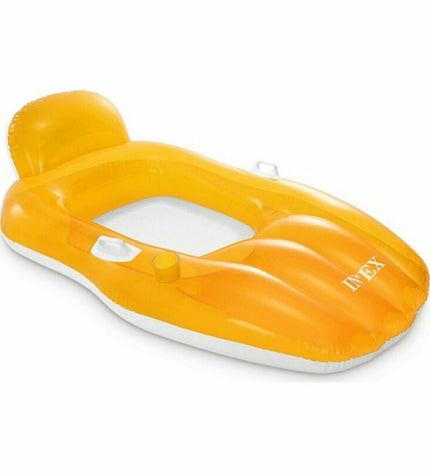 Inflatable Intex pool chair 56805EU in vibrant colors, designed for outdoor fun and relaxation in swimming pools.