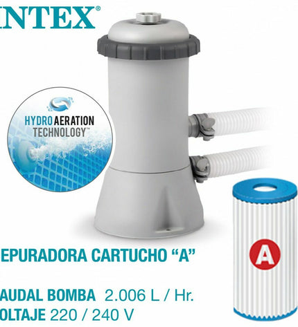 Intex rectangular removable pool with 8,418 liters capacity, measuring 400 x 200 x 122 cm, suitable for garden use.