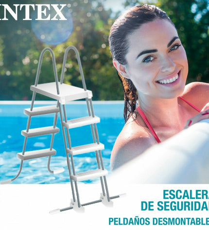 Intex rectangular outdoor pool, 8,418L capacity, 400x200x122cm, removable design for garden swimming and relaxation.