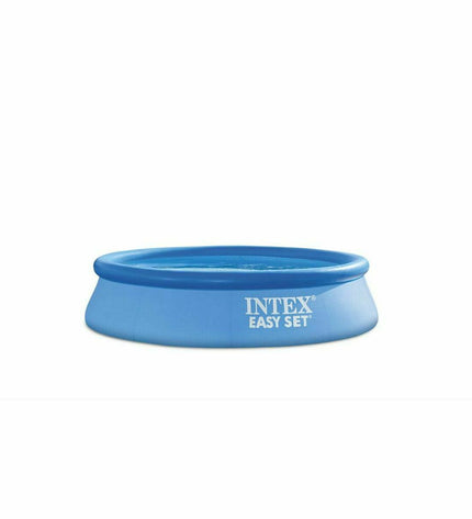 Inflatable Intex pool with 1942L capacity, 244x61 cm size, suitable for garden use, featuring blue PVC material and sturdy construction.