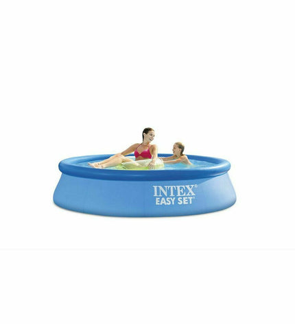 Inflatable Intex kiddie pool with 1942L capacity, 244 x 61 cm size, suitable for garden fun and outdoor water play.