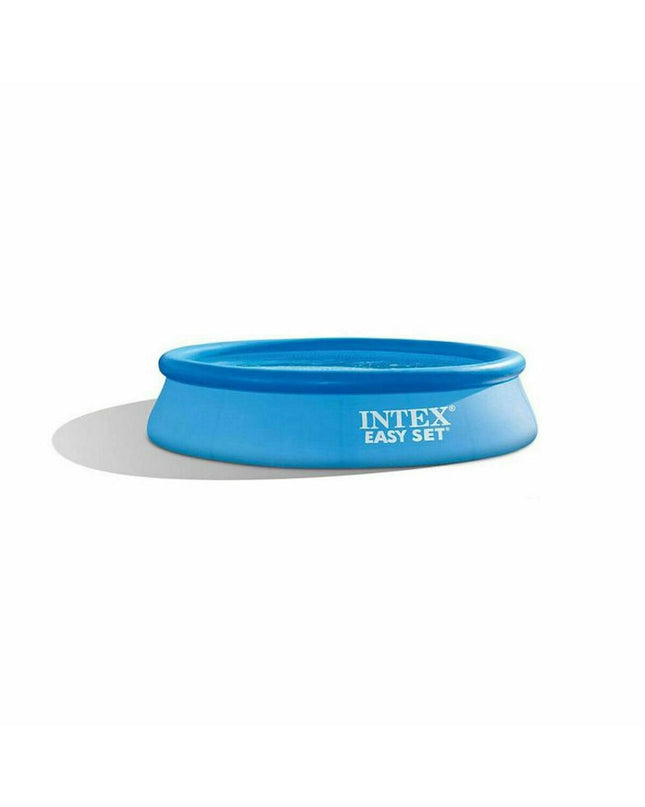 Intex Easy Set inflatable round garden pool with 305cm diameter and 61cm height, filled with water in a backyard setting.