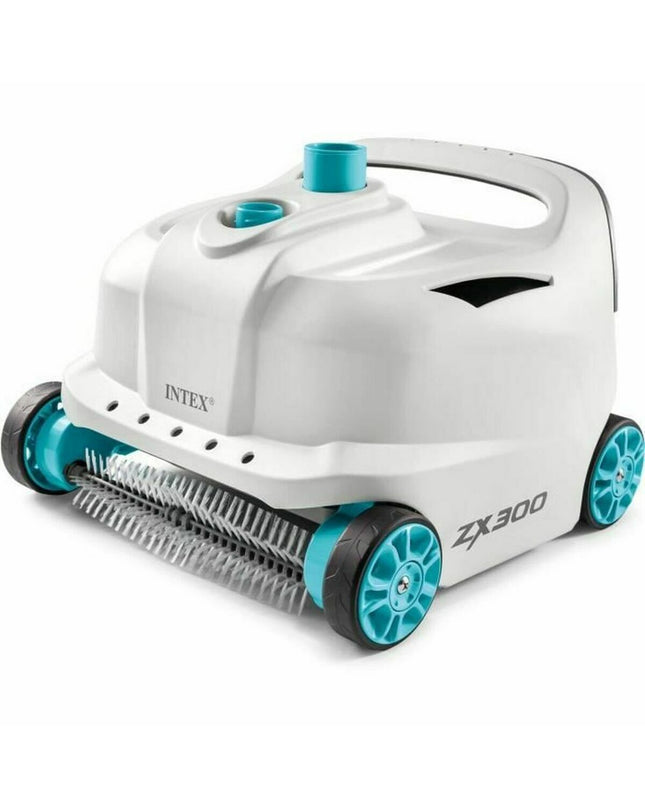 Intex automatic pool cleaner for garden pools and jacuzzis, compact size 47.5 x 39.5 x 42 cm, designed for easy pool maintenance.
