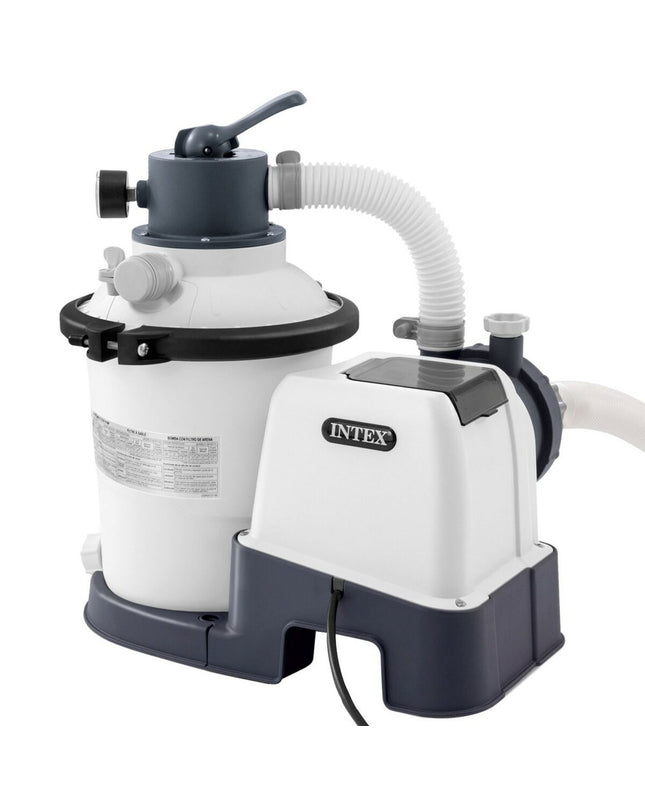 Intex SX925 pool treatment installation with hoses and control unit for garden swimming pools and Jacuzzi maintenance.