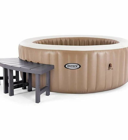 Intex Kruk onderdelen for garden, pool, jacuzzi accessories, showing plastic parts and small tools for pool maintenance.