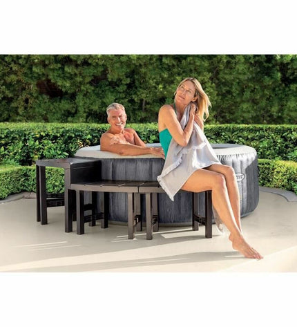 Intex Kruk Intex 2 onderdelen for garden, pool, jacuzzi accessories, showing two plastic parts on a white background.
