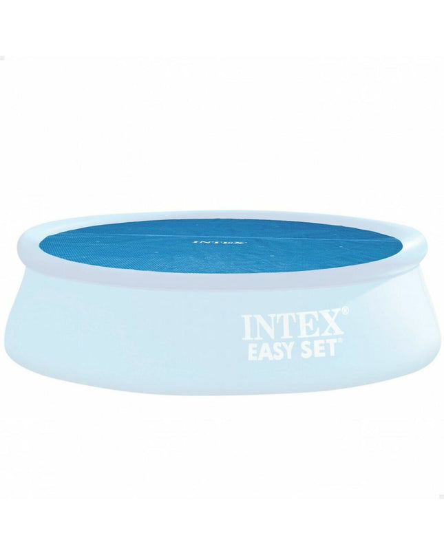 Intex circular swimming pool cover for 244 cm diameter pool, outdoor garden, recreational water safety accessory