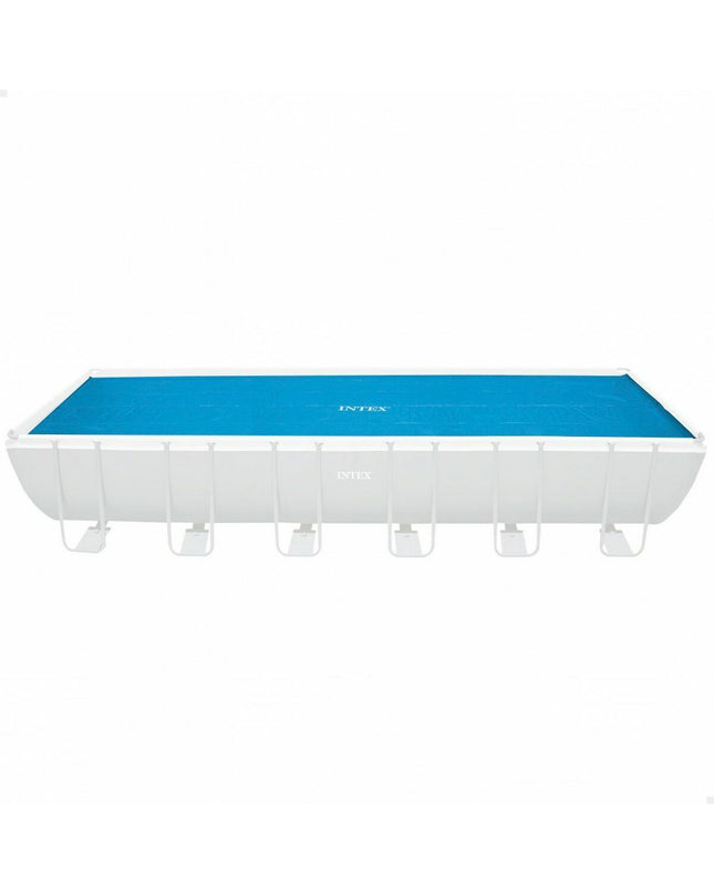Intex rectangular pool cover for 488 x 244 cm outdoor swimming pools, suitable for garden, jacuzzi, and pool accessories.