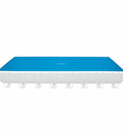 Intex rectangular pool cover for 975 x 488 cm pools, outdoor garden pool accessory, waterproof protection.