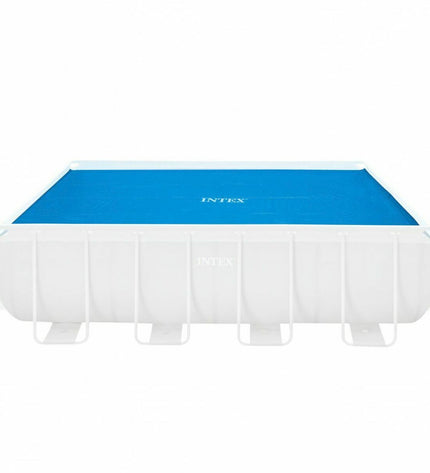 Intex rectangular pool cover for 488 x 244 cm outdoor swimming pool, durable garden pool accessory.